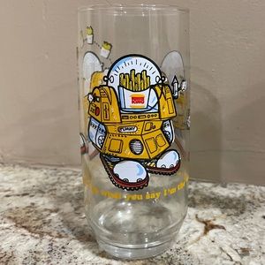 Vintage 1979 Burger King Wizard of Fries Robot Collector Series Promo Glass